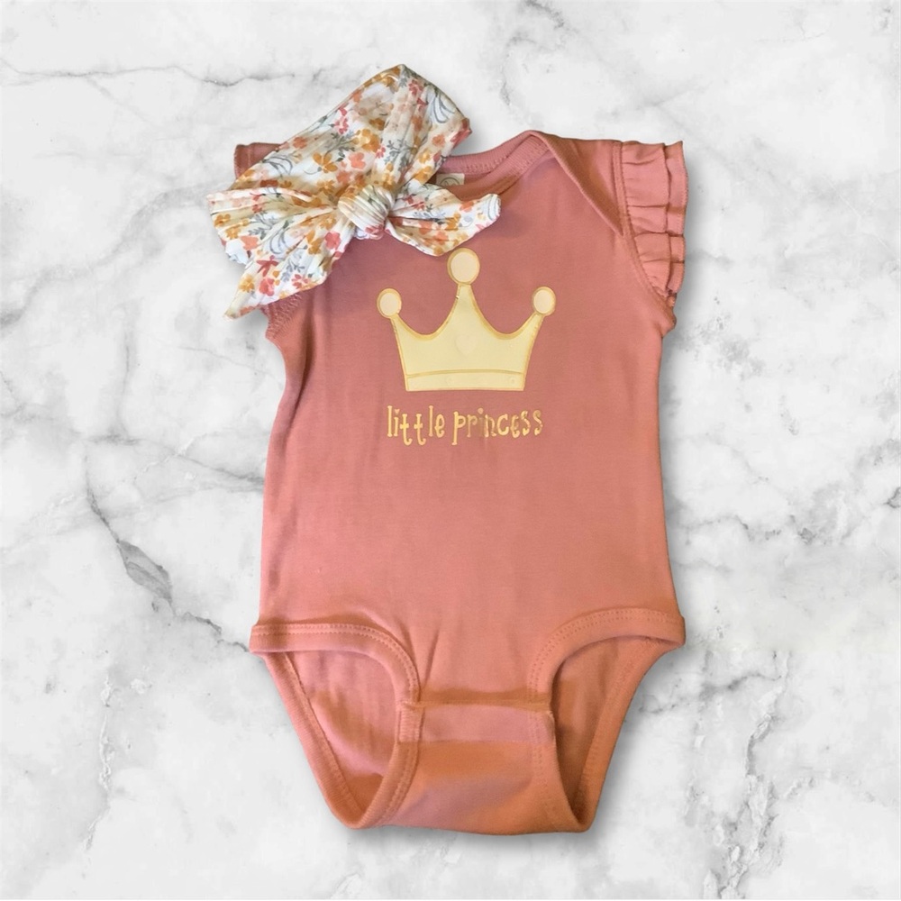 Little Princess Bodysuit with Floral Bow